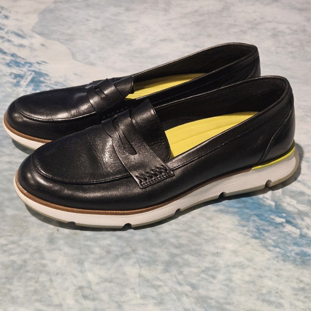 Cole Haan Grand.360 ZerøGrand Black Leather Penny Loafers‎ Women's Size 8B